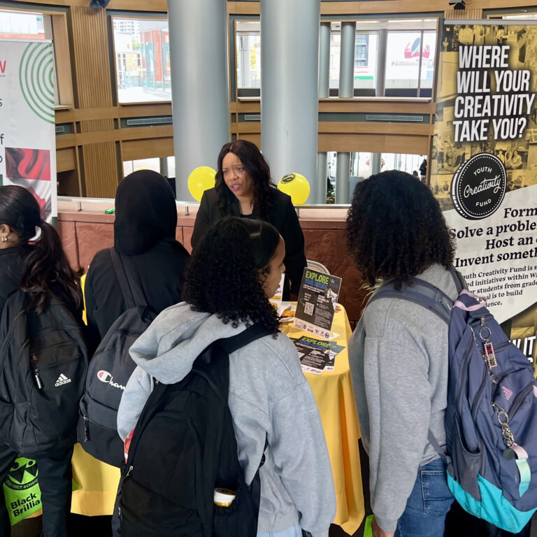 cropped BlackBrillianceBoothAletheawithStudentsOct2025-6